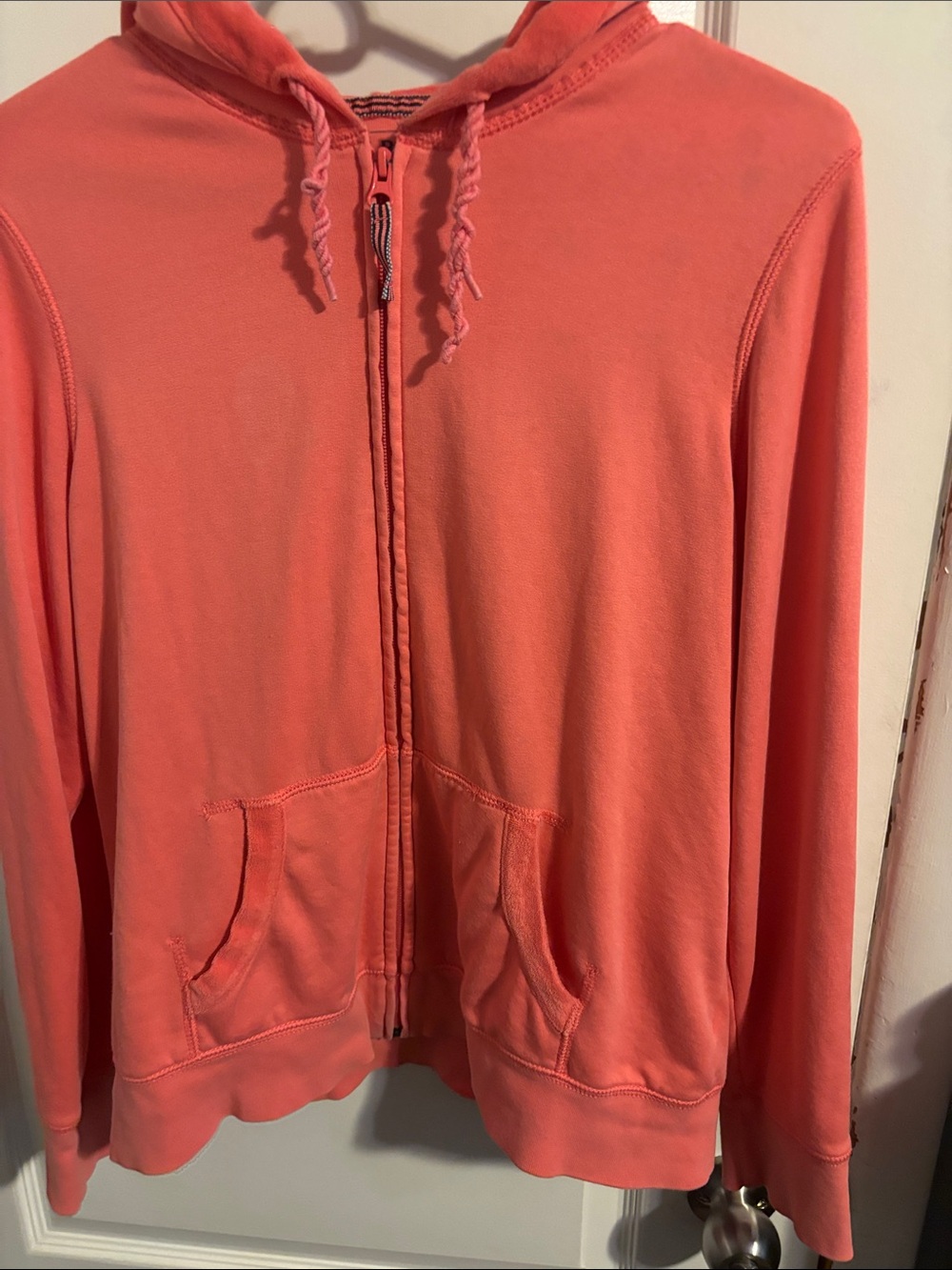 L.L. Bean Coral Zip Front Hoodie